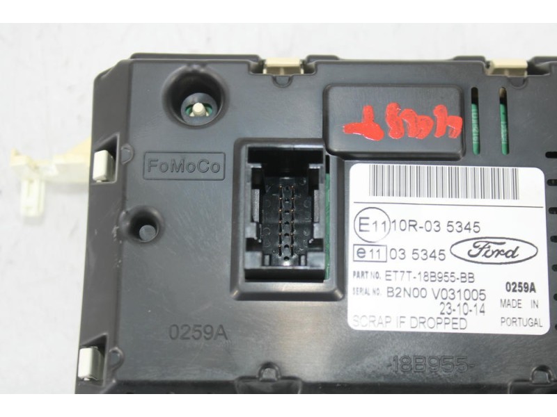 Recambio de pantalla multifuncion para ford fiesta vi (cb1, ccn) 1.5 tdci referencia OEM IAM ET7T18B955BB  