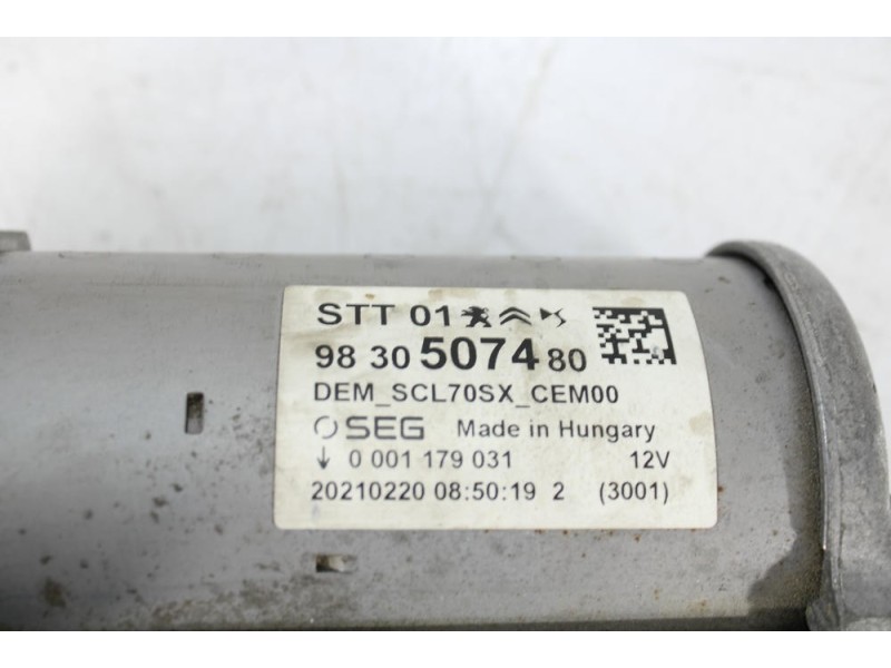 Recambio de motor arranque para opel corsa e color edition referencia OEM IAM 9830507480  