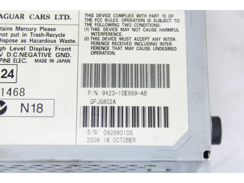 Recambio de pantalla multifuncion para jaguar xf i (x250) 3.0 d referencia OEM IAM 9X2310E889AB/QFJG802A  