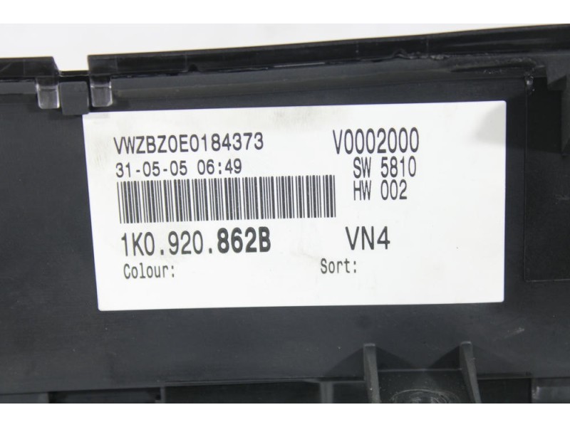 Recambio de cuadro instrumentos para volkswagen golf v (1k1) 1.9 tdi referencia OEM IAM 1K0920862B  
