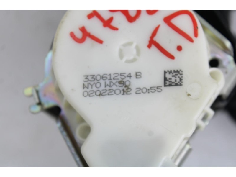 Recambio de cinturon seguridad trasero derecho para bmw 5 (f10) 520 d referencia OEM IAM 33061254B  