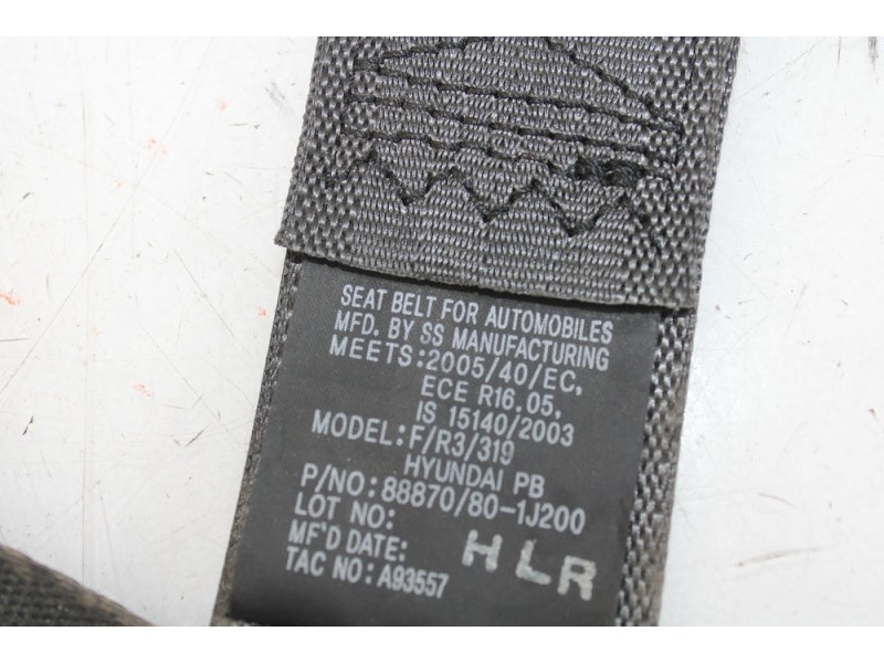 Recambio de cinturon seguridad delantero izquierdo para hyundai i20 i (pb, pbt) 1.2 referencia OEM IAM 88870801J200  