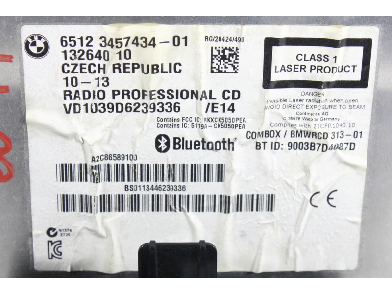 Recambio de sistema audio / radio cd para mini mini paceman (r61) cooper d referencia OEM IAM 6512345743401  