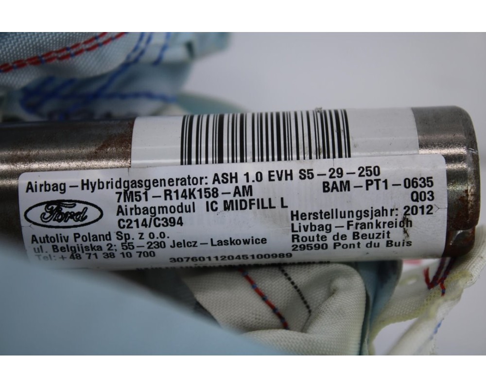 Recambio de airbag cortina delantero izquierdo para ford kuga (cbv) titanium referencia OEM IAM 7M51R14K158AM  