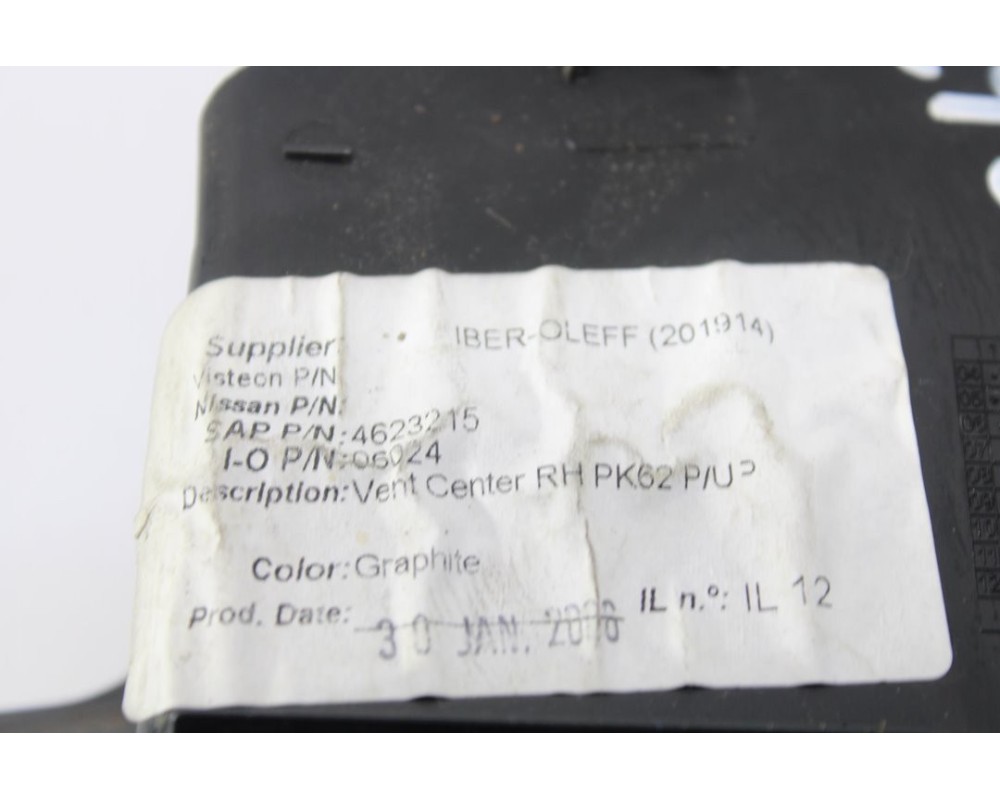 Recambio de rejilla aireadora para nissan navara pick-up (d40m) double cab le 4x4 referencia OEM IAM 4623215  