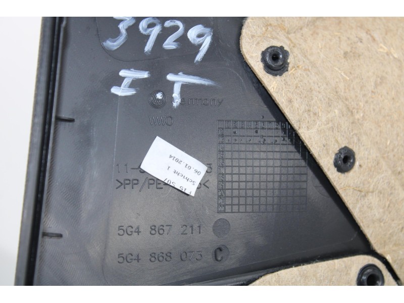 Recambio de guarnecido puerta trasera izquierda para volkswagen golf vii lim. (5g1) gtd bluemotion tech. referencia OEM IAM 5G48