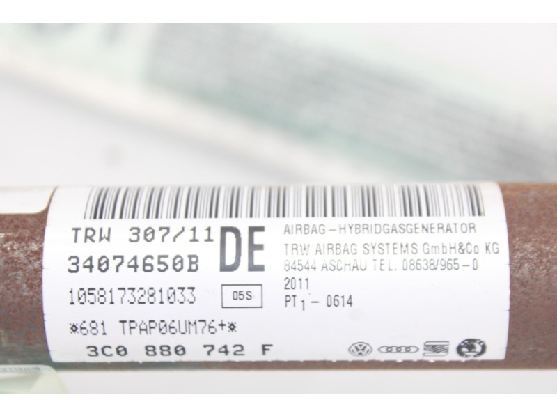 Recambio de airbag cortina delantero derecho para volkswagen passat variant (365) exclusive bluemotion referencia OEM IAM 3C0880